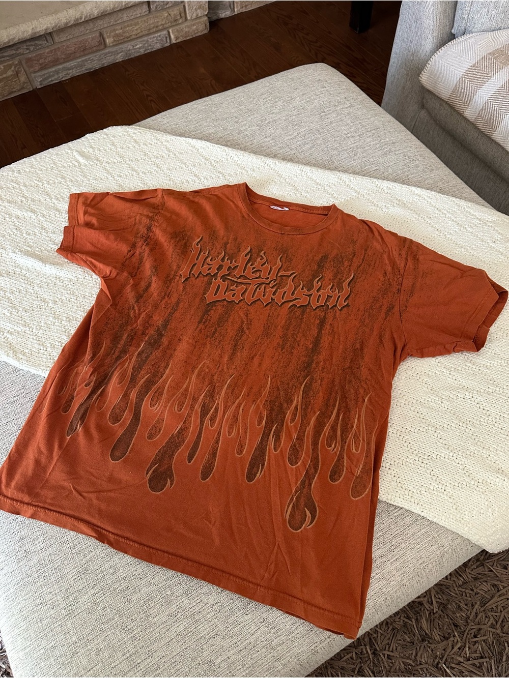 Harley-Davidson Rust Orange Flame Graphic T-Shirt